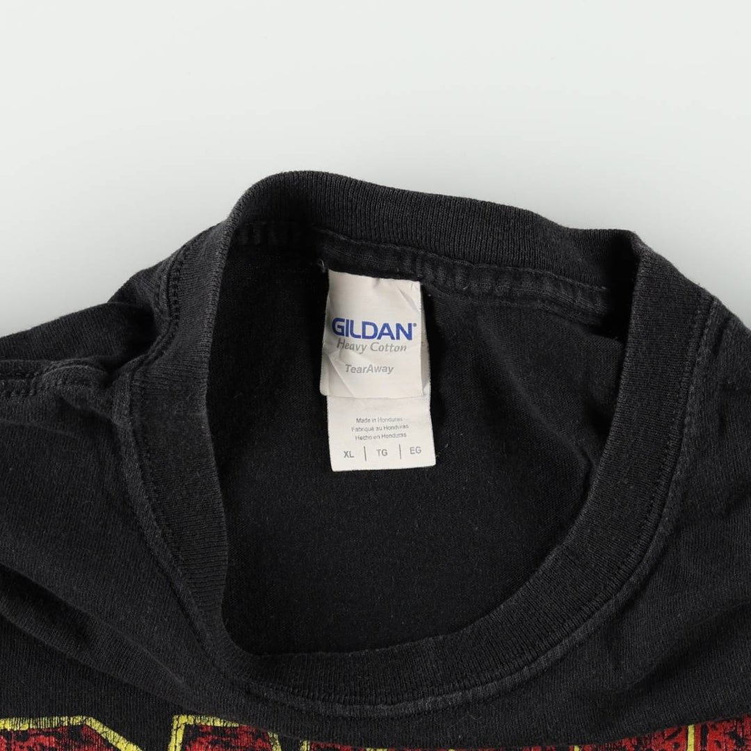 Gildan PANTERA Skull Pattern Band T-Shirt (Men's XL equivalent) cotton black type Vintage Second Hand