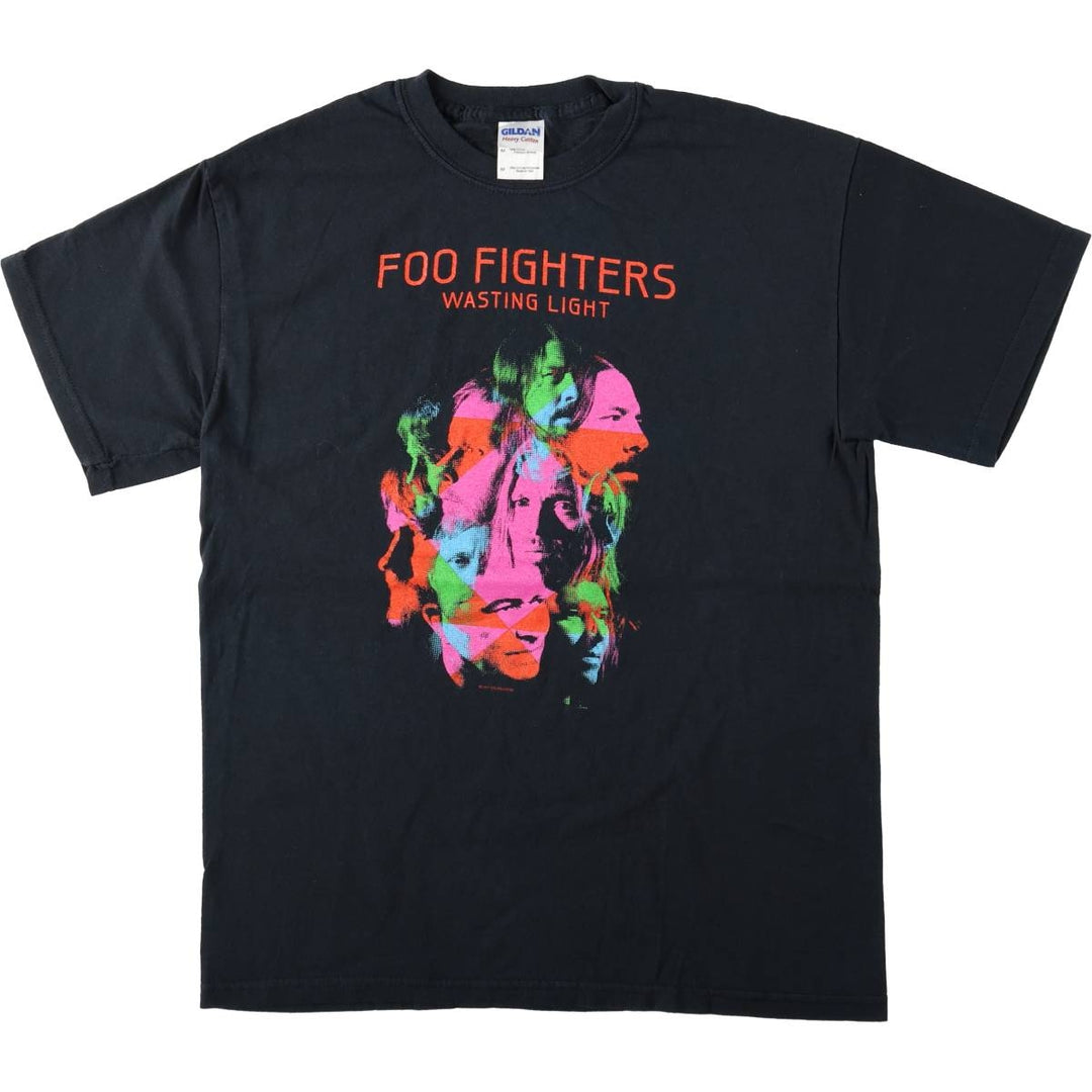 Gildan Foo Fighters band T-shirt, men's size M cotton black type Vintage Second Hand