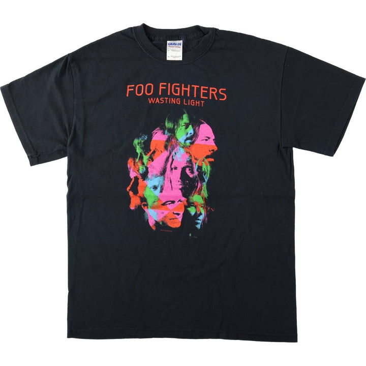 Gildan Foo Fighters band T-shirt, men's size M cotton black type Vintage Second Hand