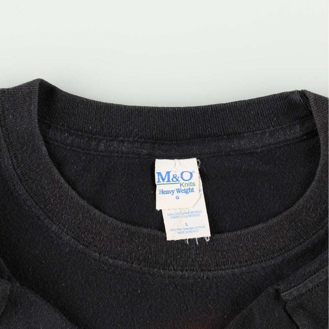 M&O RUSH Band T-Shirt (Men's Size L) cotton black type Vintage Second Hand