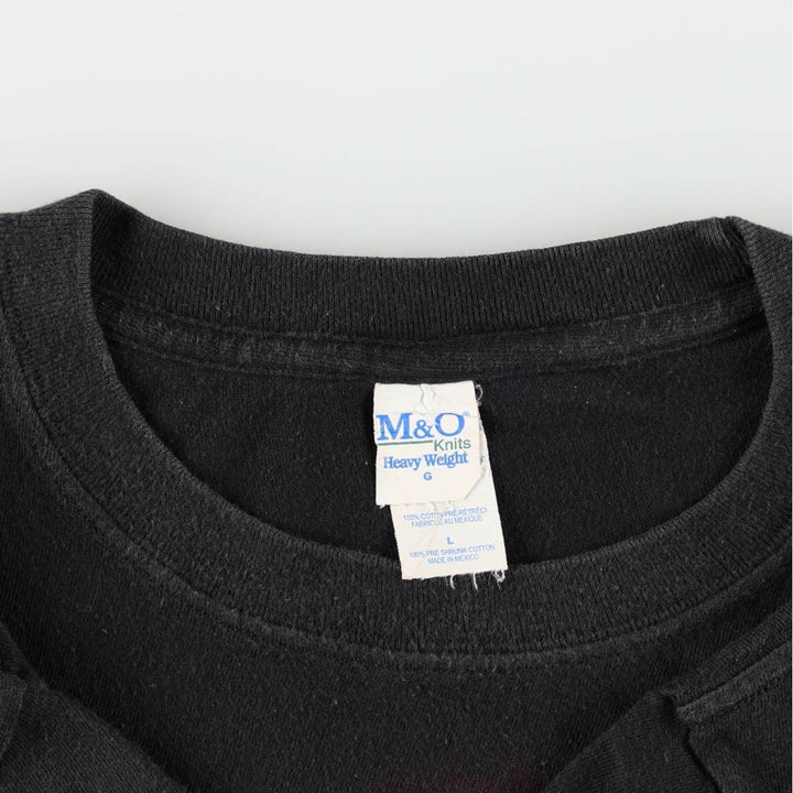 M&O RUSH Band T-Shirt (Men's Size L) cotton black type Vintage Second Hand