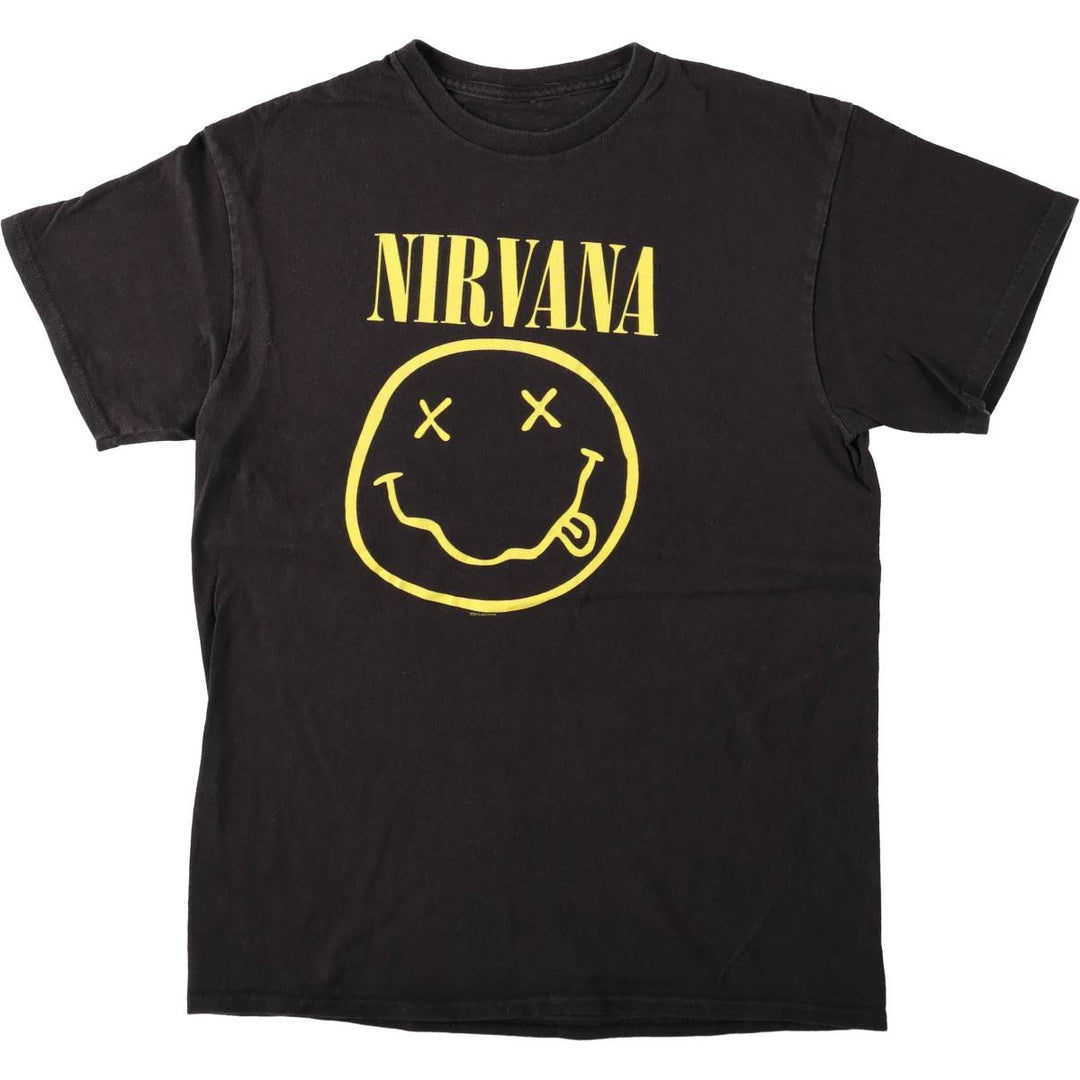 NIRVANA Nirvana Band T-shirt, Band T, Men's S size unclear black type Vintage Second Hand