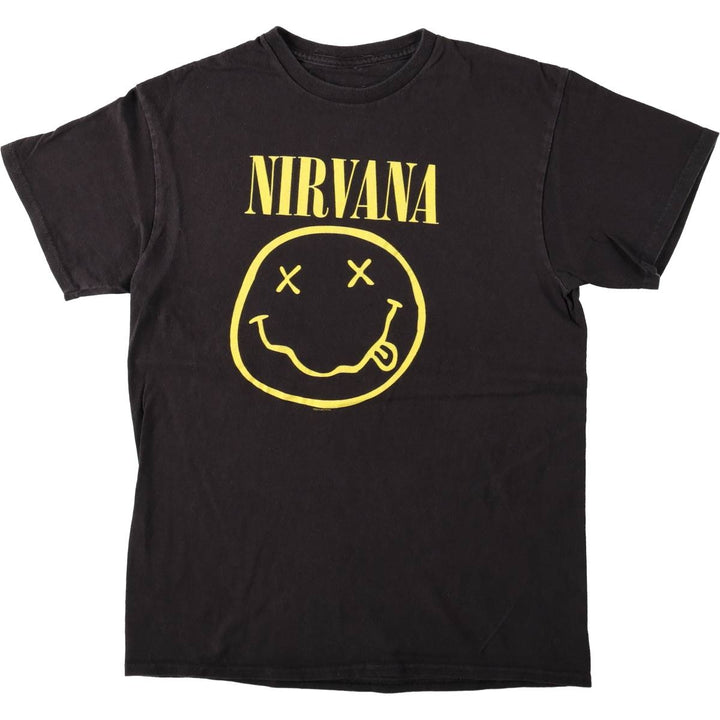 NIRVANA Nirvana Band T-shirt, Band T, Men's S size unclear black type Vintage Second Hand