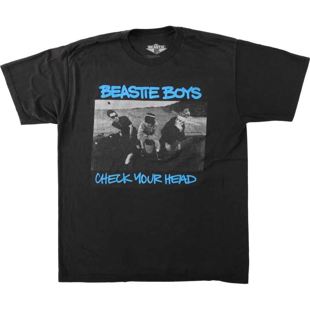 BEASTIE BOYS Rap T-shirt, Men's Size Medium cotton black type Vintage Second Hand