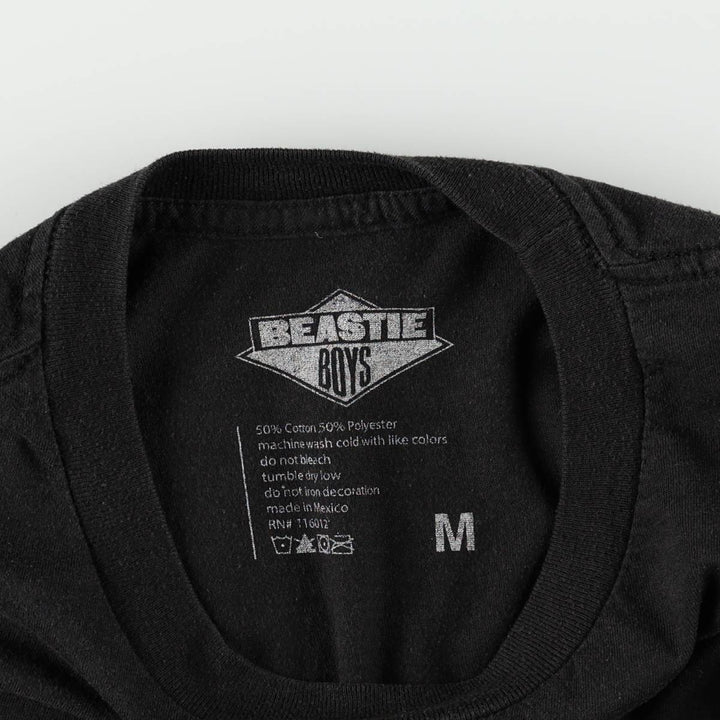 BEASTIE BOYS Rap T-shirt, Men's Size Medium cotton black type Vintage Second Hand