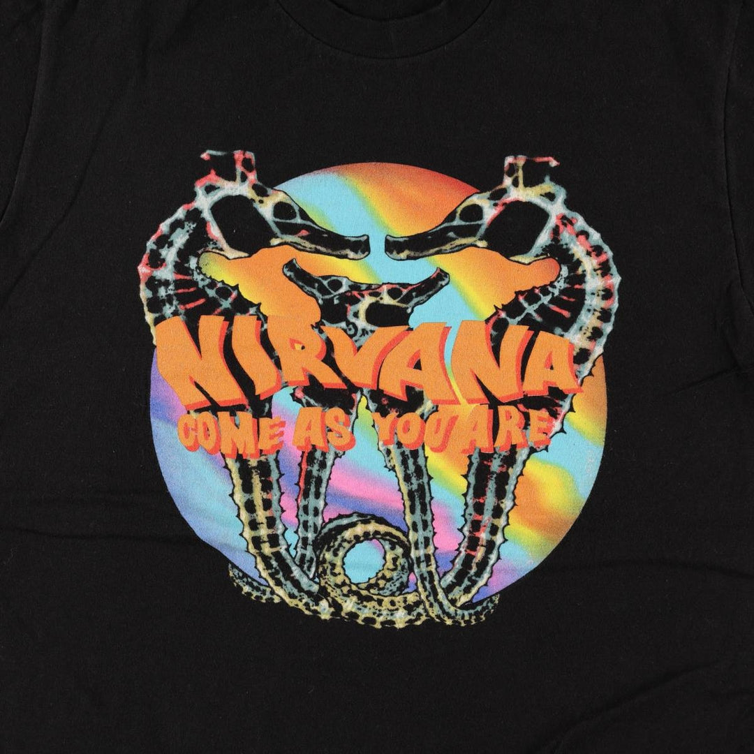 TULTEX NIRVANA Come As You Are Band T-Shirt (Men's Size M) cotton black type Vintage Second Hand