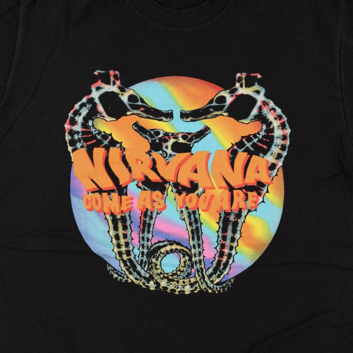 TULTEX NIRVANA Come As You Are Band T-Shirt (Men's Size M) cotton black type Vintage Second Hand