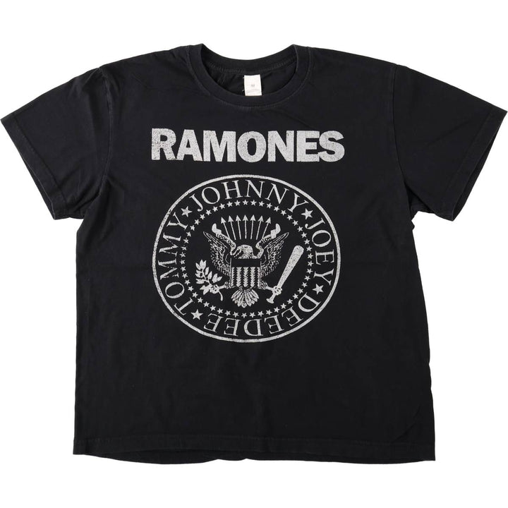 RAMONES Band T-shirt, Men's Medium cotton black type Vintage Second Hand