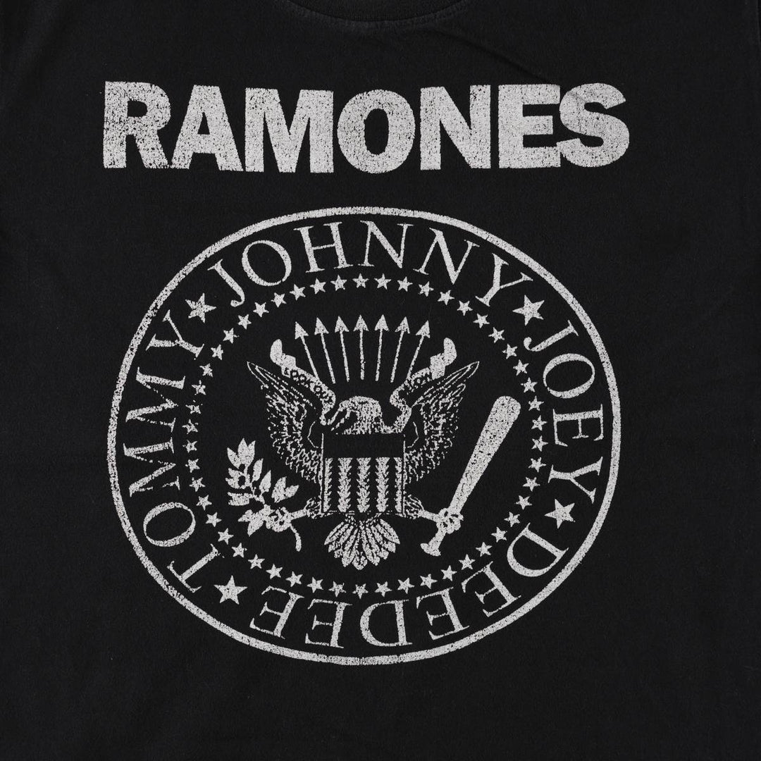 RAMONES Band T-shirt, Men's Medium cotton black type Vintage Second Hand