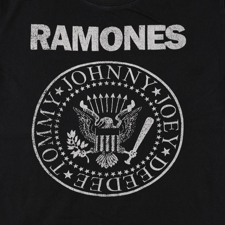 RAMONES Band T-shirt, Men's Medium cotton black type Vintage Second Hand