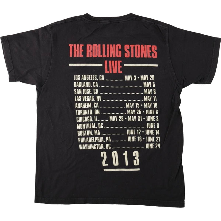 THE ROLLING STONES The Rolling Stones Band T-shirt Band T Men's M size cotton black type Vintage Second Hand