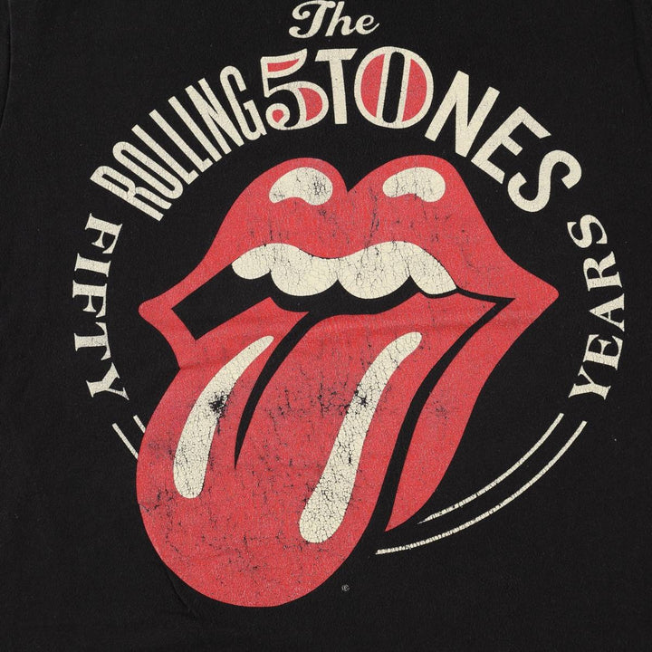 THE ROLLING STONES The Rolling Stones Band T-shirt Band T Men's M size cotton black type Vintage Second Hand