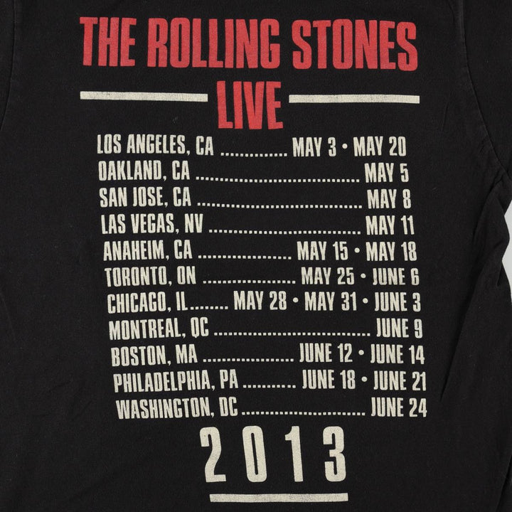 THE ROLLING STONES The Rolling Stones Band T-shirt Band T Men's M size cotton black type Vintage Second Hand