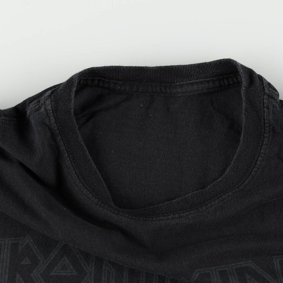 IRON MAIDEN Skull Pattern Band T-shirt Band Tee Men's M size unclear black type Vintage Second Hand