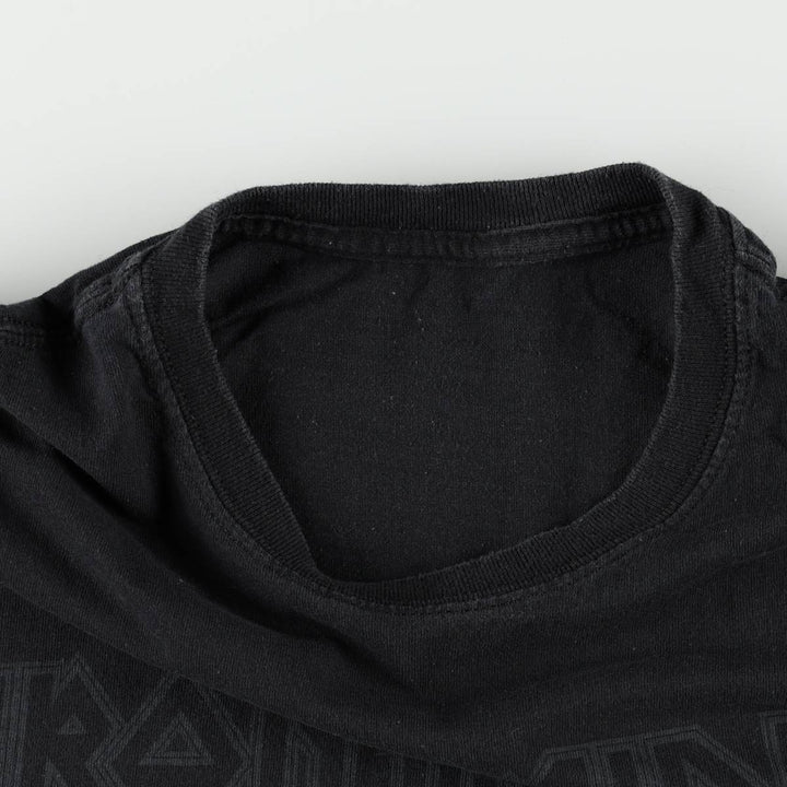 IRON MAIDEN Skull Pattern Band T-shirt Band Tee Men's M size unclear black type Vintage Second Hand