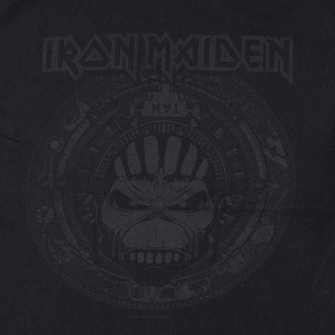 IRON MAIDEN Skull Pattern Band T-shirt Band Tee Men's M size unclear black type Vintage Second Hand