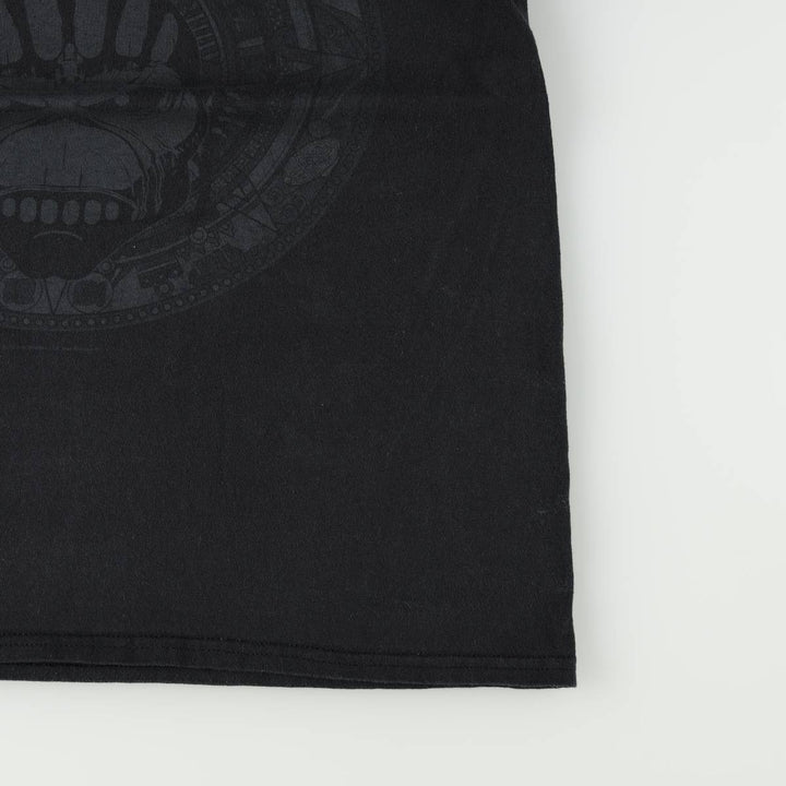 IRON MAIDEN Skull Pattern Band T-shirt Band Tee Men's M size unclear black type Vintage Second Hand