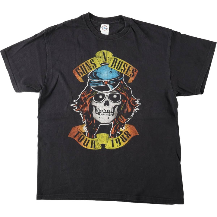 DELTA GUNS N' ROSES Band T-shirt (Men's size L equivalent) cotton black type Vintage Second Hand