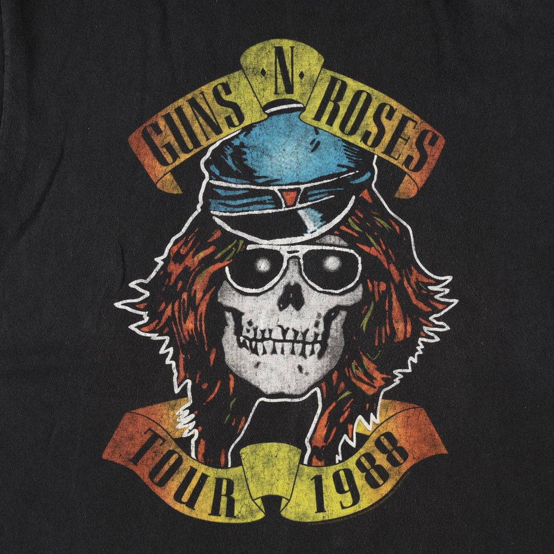 DELTA GUNS N' ROSES Band T-shirt (Men's size L equivalent) cotton black type Vintage Second Hand