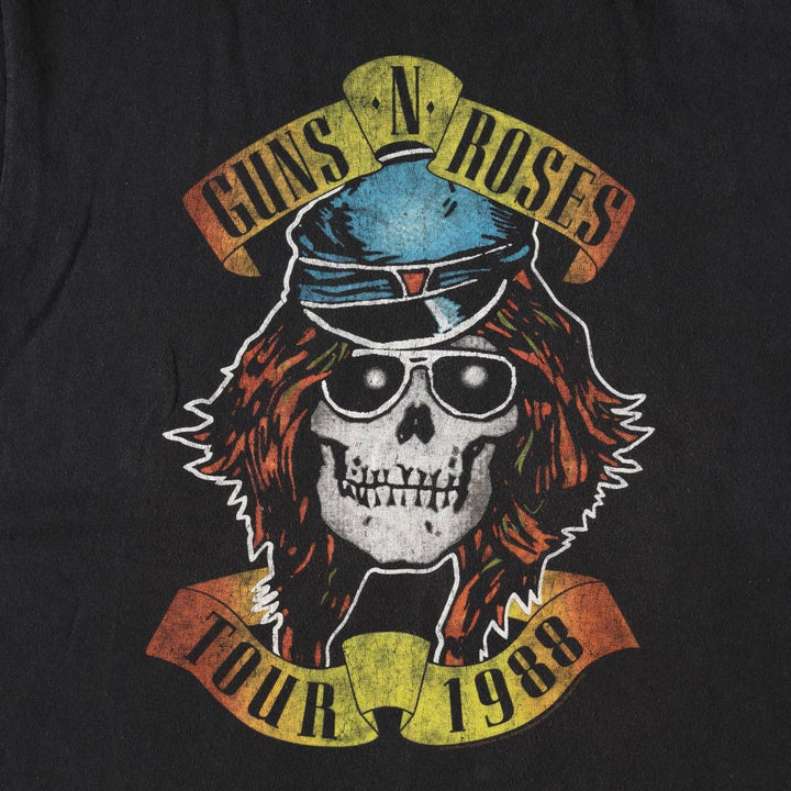 DELTA GUNS N' ROSES Band T-shirt (Men's size L equivalent) cotton black type Vintage Second Hand