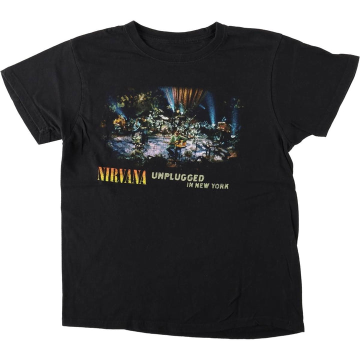 NIRVANA Nirvana Band T-shirt, Band T, Men's S size unclear black type Vintage Second Hand