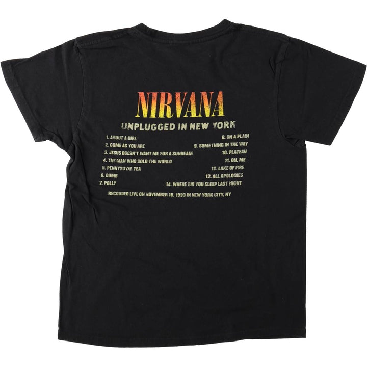 NIRVANA Nirvana Band T-shirt, Band T, Men's S size unclear black type Vintage Second Hand