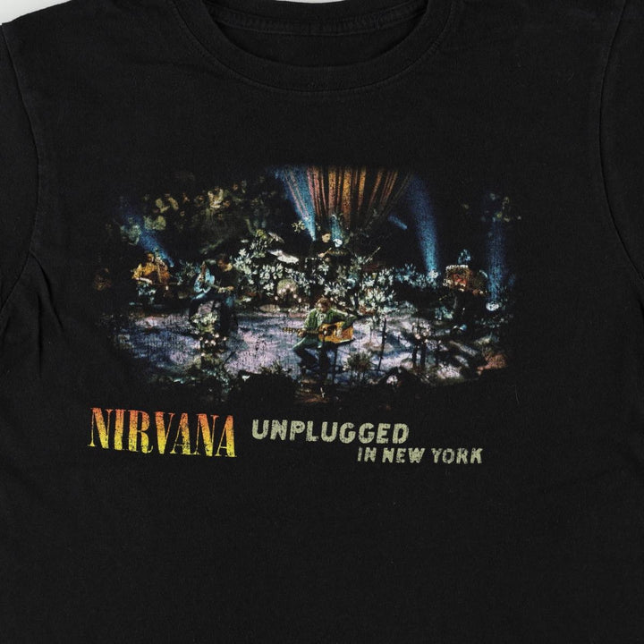 NIRVANA Nirvana Band T-shirt, Band T, Men's S size unclear black type Vintage Second Hand