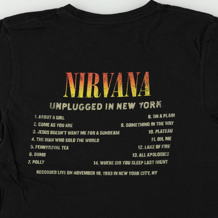 NIRVANA Nirvana Band T-shirt, Band T, Men's S size unclear black type Vintage Second Hand