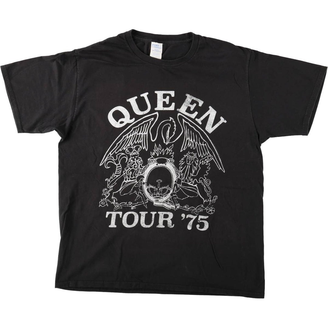 Gildan QUEEN Band T-shirt, Men's XL equivalent. cotton black type Vintage Second Hand
