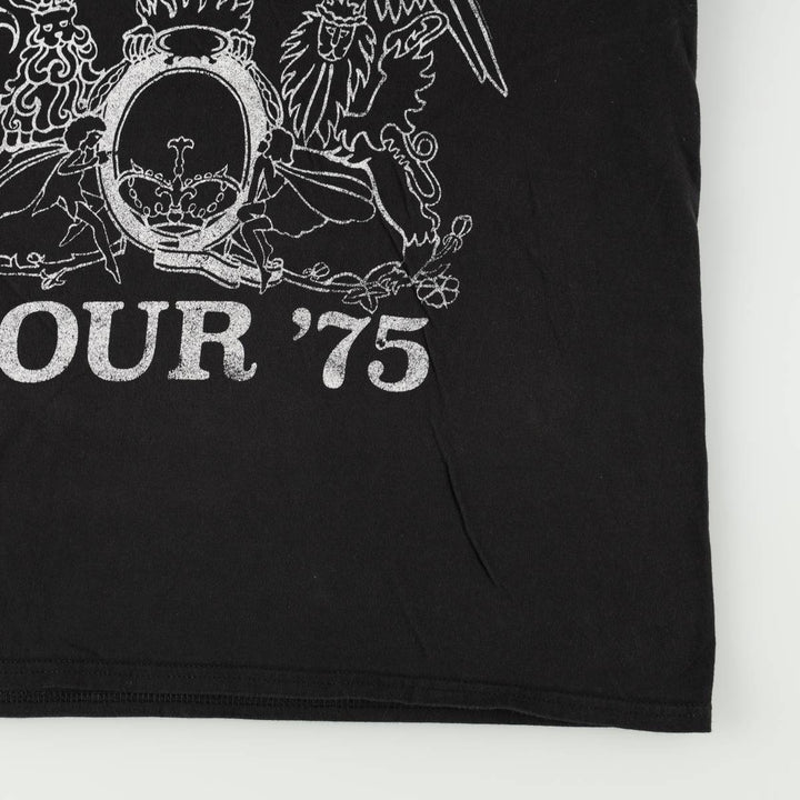 Gildan QUEEN Band T-shirt, Men's XL equivalent. cotton black type Vintage Second Hand