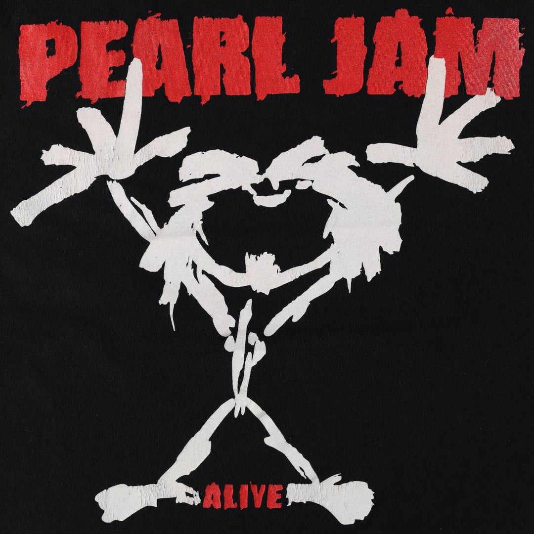 Gildan Pearl Jam Band T-shirt, Men's L size cotton black type Vintage Second Hand