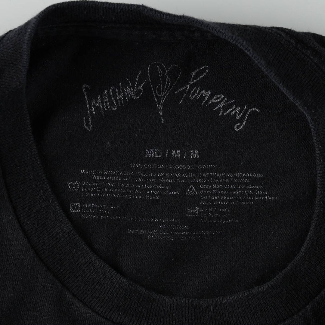 THE SMASHING PUMPKINS Smashing Pumpkins Band T-shirt Band T Men's M equivalent cotton black type Vintage Second Hand