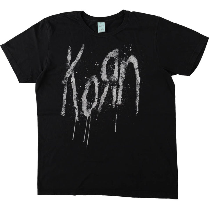 PACIFIC KORN Band T-shirt, Made in USA, Men's Size L cotton black type Vintage Second Hand