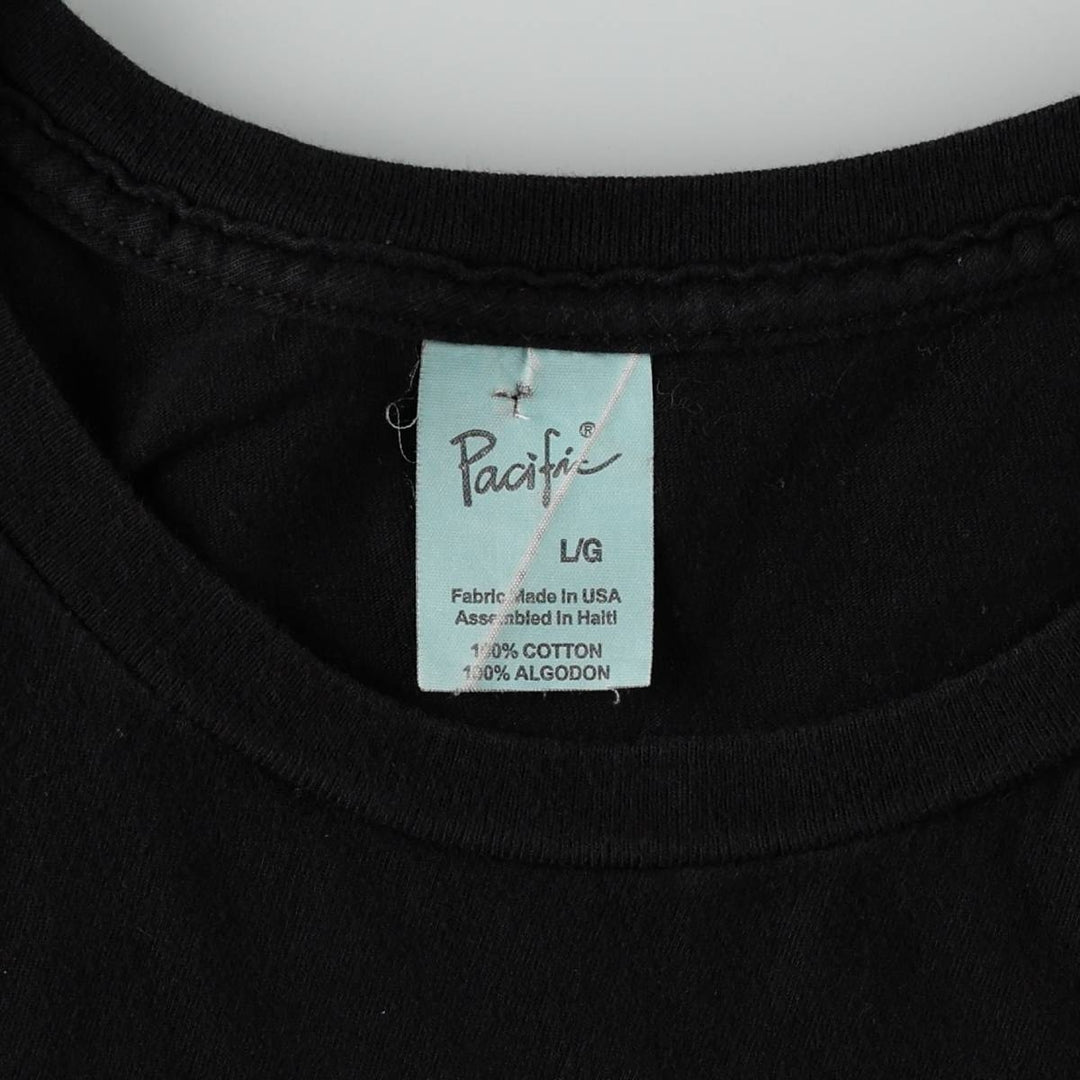 PACIFIC KORN Band T-shirt, Made in USA, Men's Size L cotton black type Vintage Second Hand