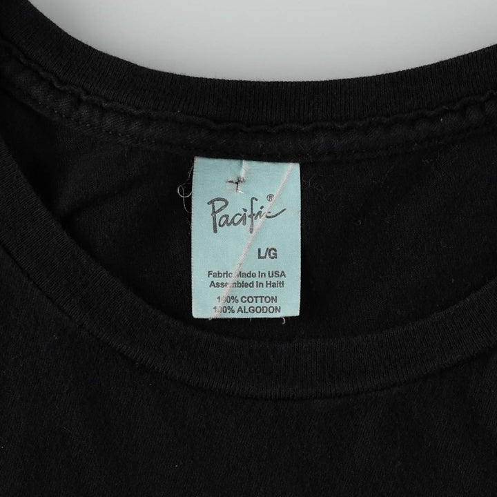 PACIFIC KORN Band T-shirt, Made in USA, Men's Size L cotton black type Vintage Second Hand