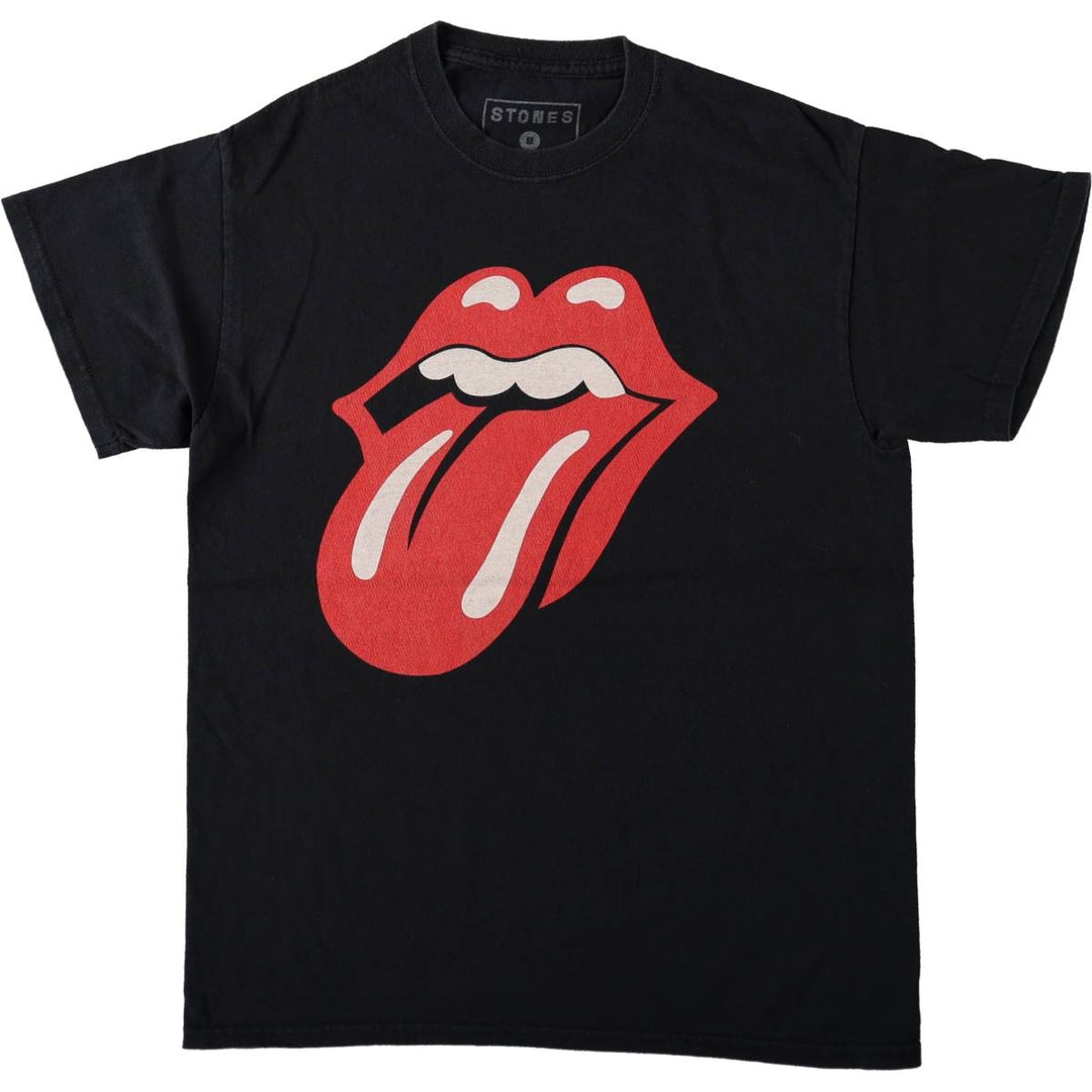 THE ROLLING STONES The Rolling Stones Band T-shirt Band T Men's M size cotton black type Vintage Second Hand