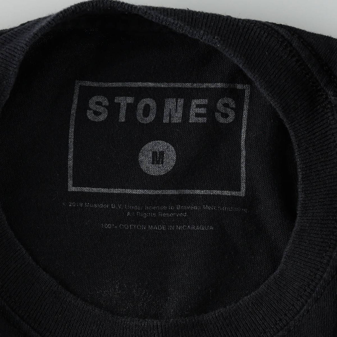 THE ROLLING STONES The Rolling Stones Band T-shirt Band T Men's M size cotton black type Vintage Second Hand