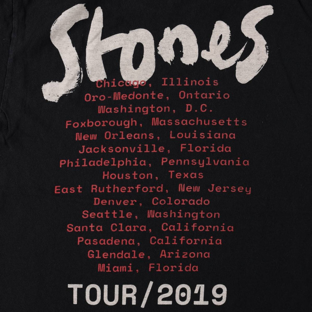 THE ROLLING STONES The Rolling Stones Band T-shirt Band T Men's M size cotton black type Vintage Second Hand