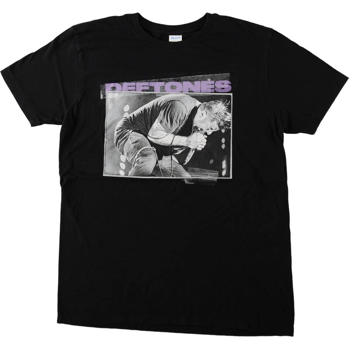 Gildan Def Leppard band t-shirt, men's size XL equivalent. cotton black type Vintage Second Hand