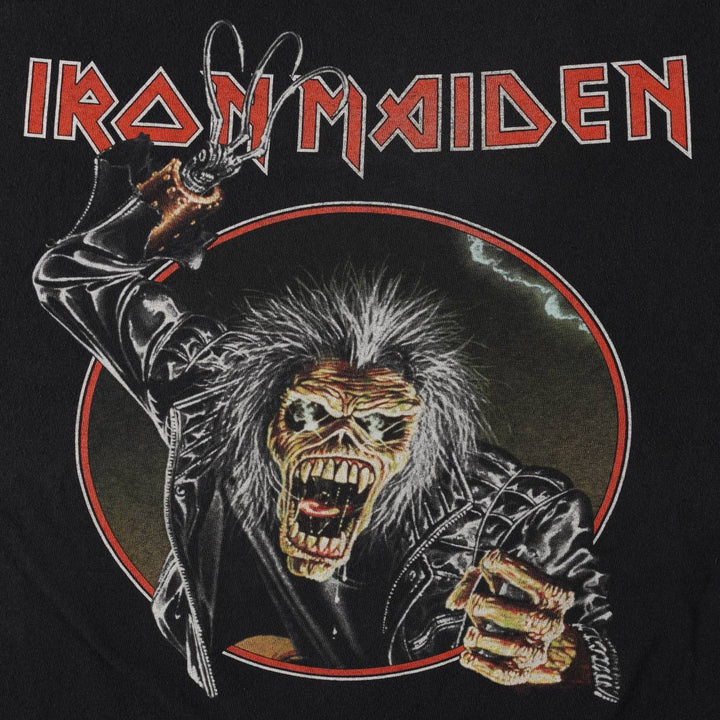 DELTA IRON MAIDEN Band T-shirt, Men's XXL equivalent. cotton black type Vintage Second Hand