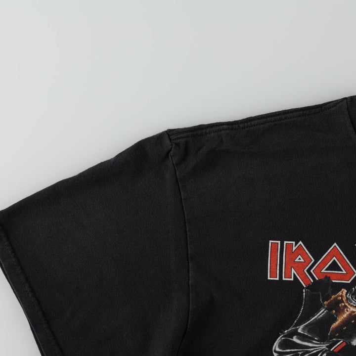 DELTA IRON MAIDEN Band T-shirt, Men's XXL equivalent. cotton black type Vintage Second Hand