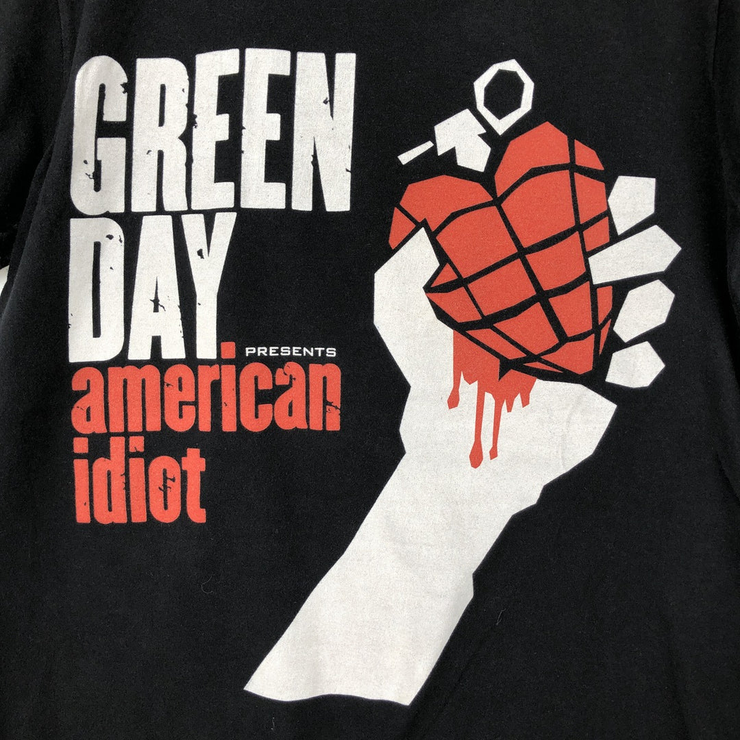 GREEN DAY band t-shirt, women's size M (approx.) unclear black type Vintage Second Hand