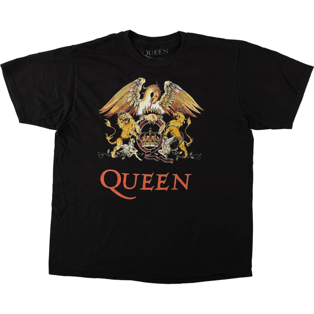 QUEEN Band T-shirt, Men's XL size cotton black type Vintage Second Hand
