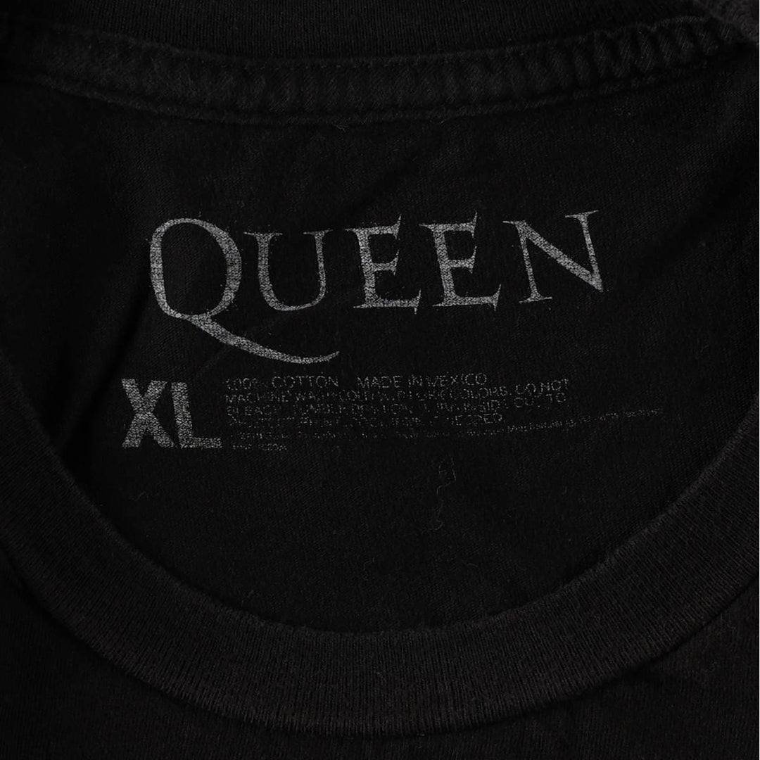 QUEEN Band T-shirt, Men's XL size cotton black type Vintage Second Hand