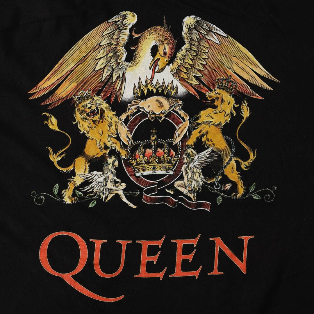 QUEEN Band T-shirt, Men's XL size cotton black type Vintage Second Hand