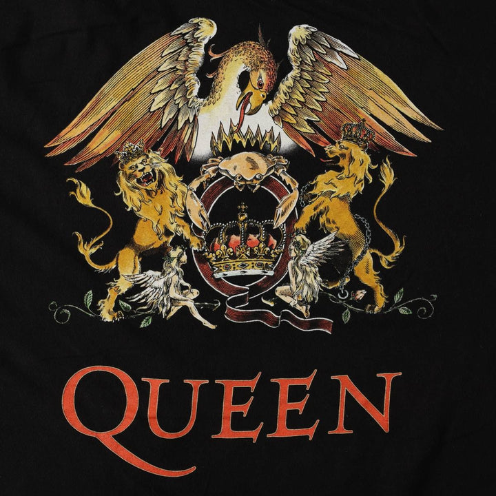 QUEEN Band T-shirt, Men's XL size cotton black type Vintage Second Hand