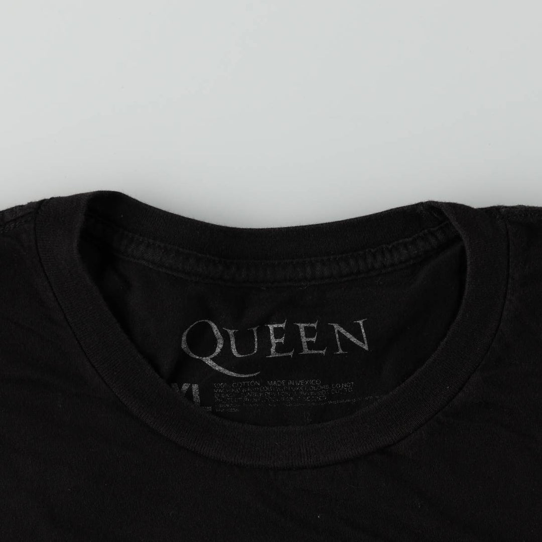 QUEEN Band T-shirt, Men's XL size cotton black type Vintage Second Hand