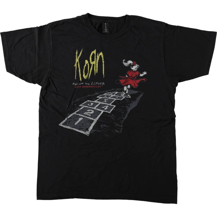 OPTIMA KORN Korn Band T-shirt, Men's Size M (approx.) cotton black type Vintage Second Hand