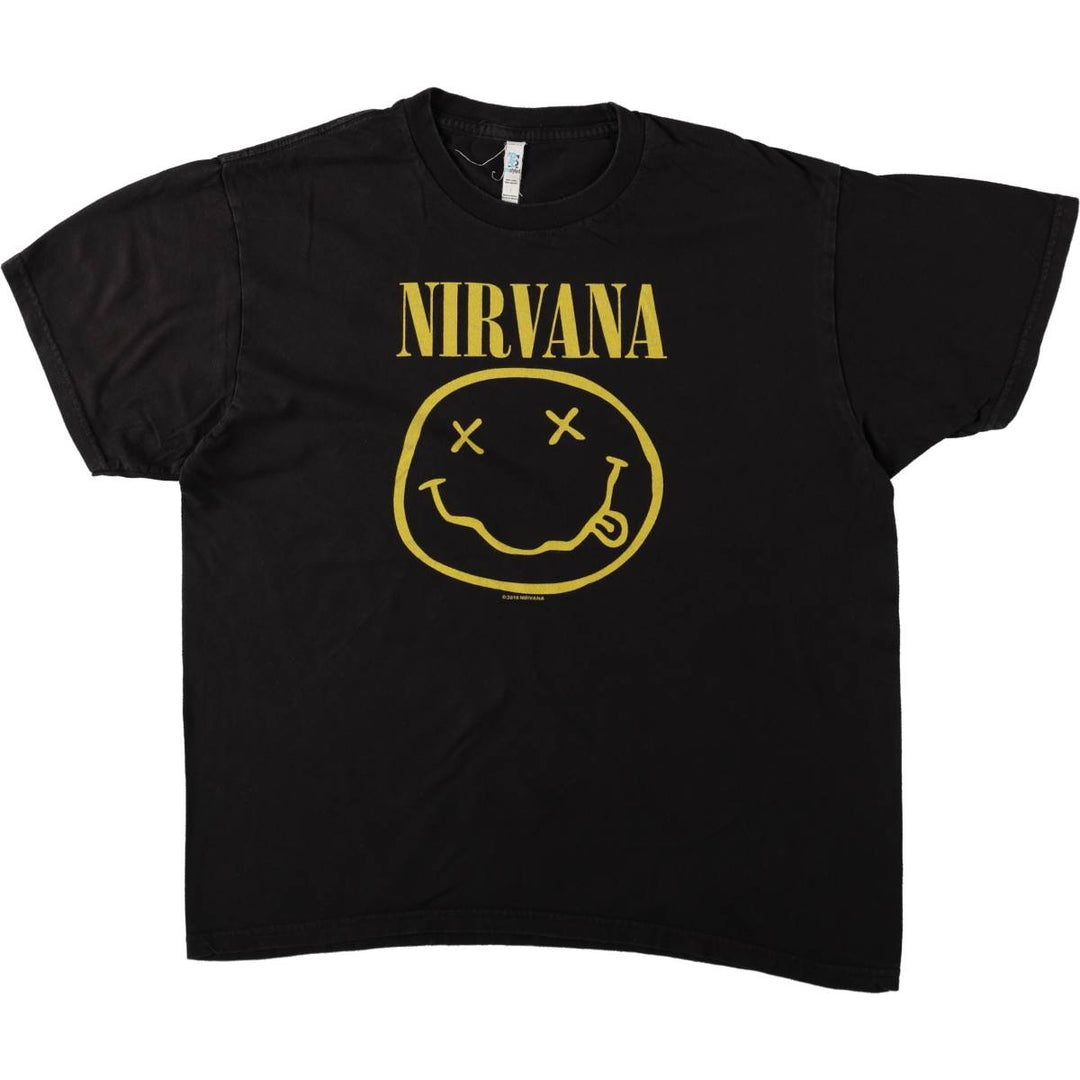 TEESTYLED NIRVANA Nirvana Band T-shirt, Men's Size L (approx.) cotton black type Vintage Second Hand