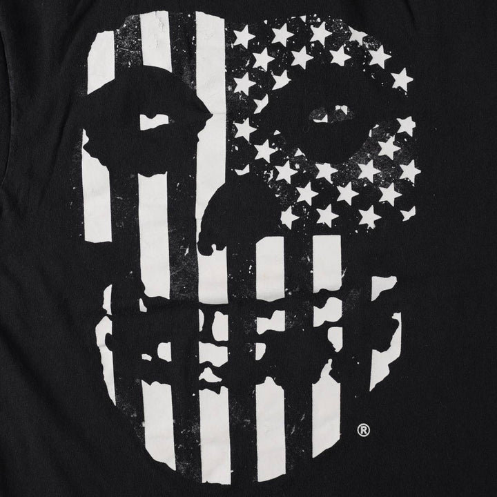 MISFITS Skull Pattern American Flag Band T-Shirt (Men's XL equivalent) cotton black type Vintage Second Hand
